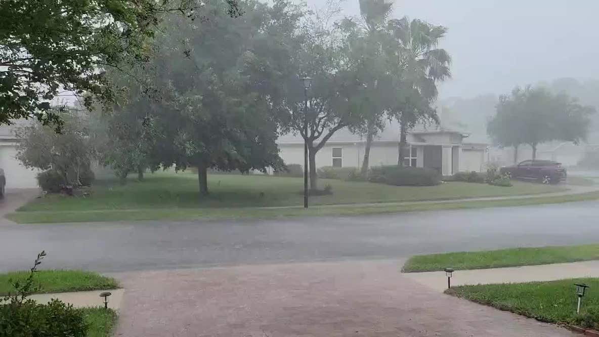 Rain swipes through northeast Florida